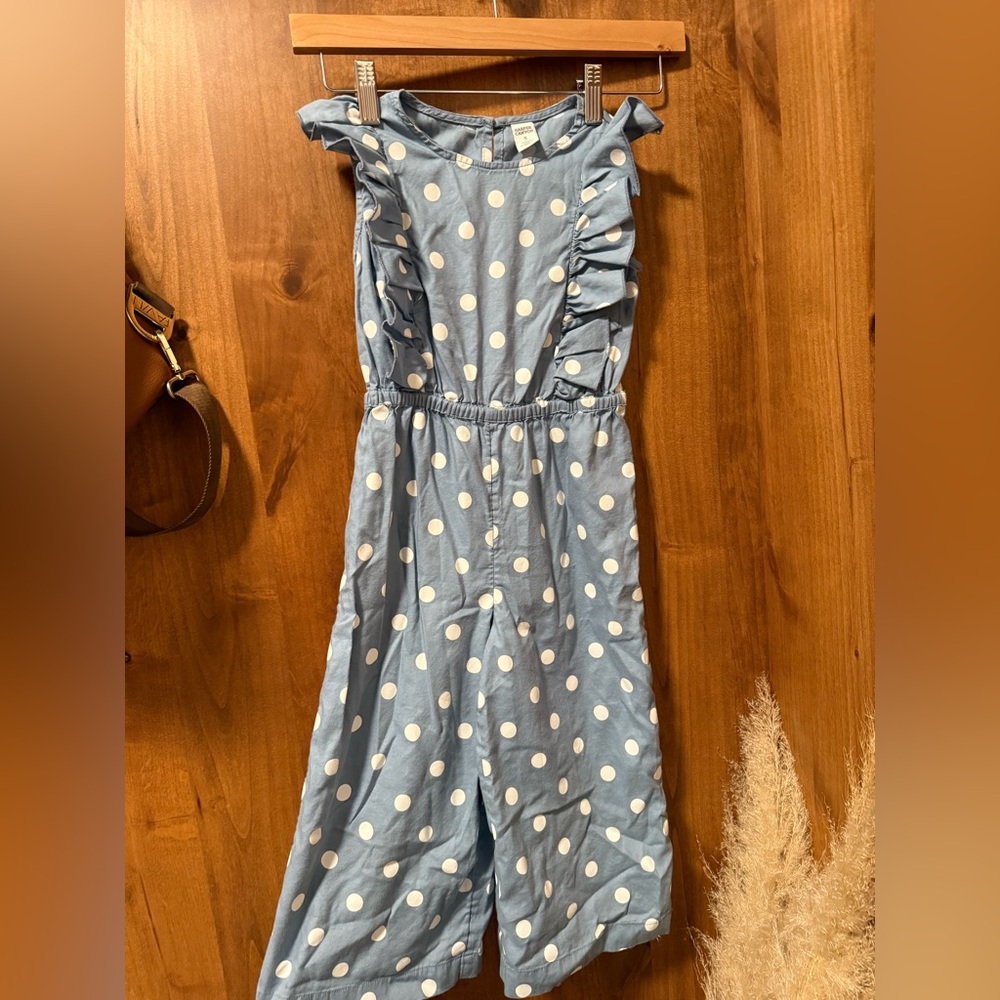 Harper Canyon Light Blue Polka Dot Romper